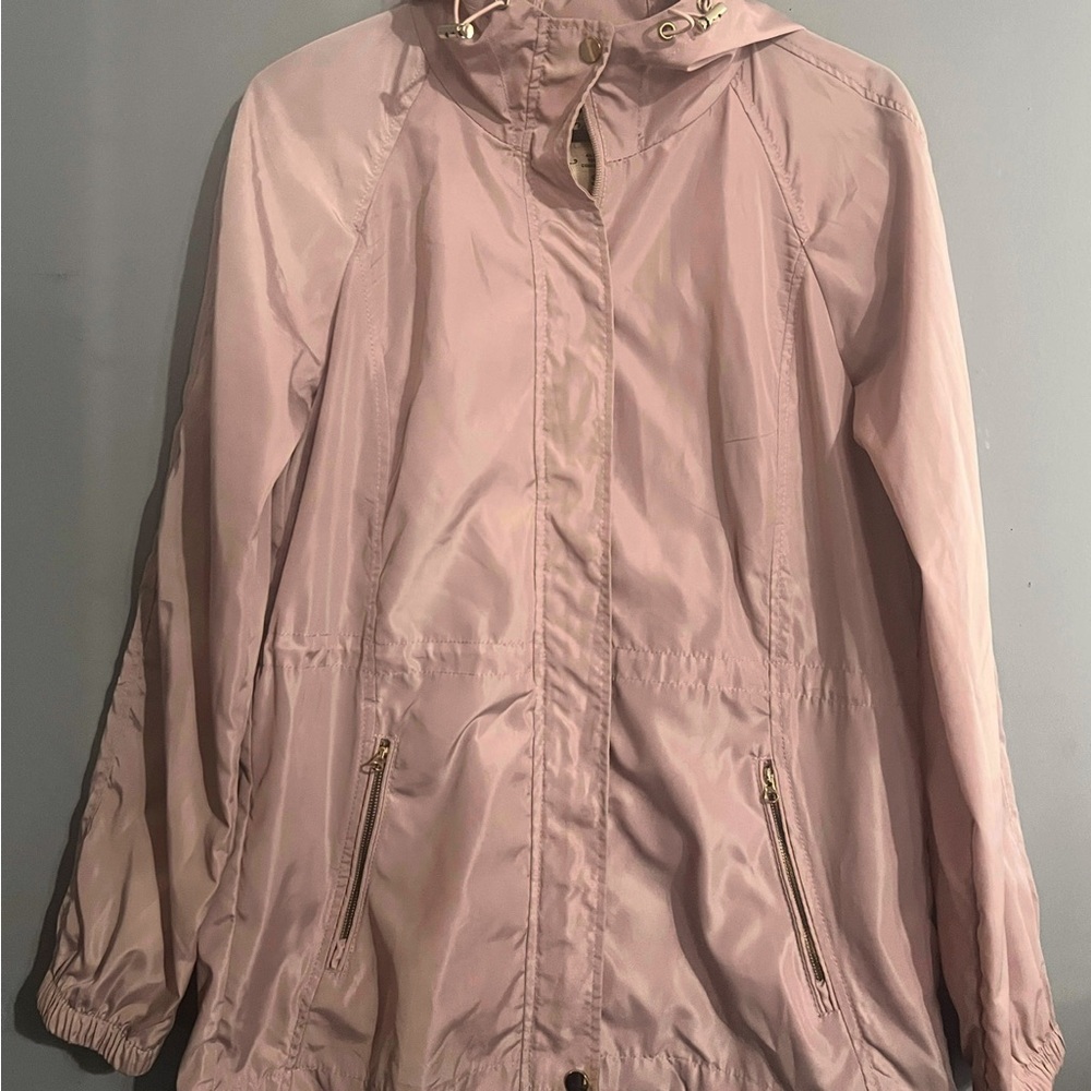 Ci Sono Blush Utility Jacket mauve color